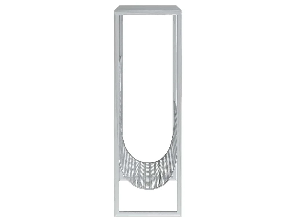 Suporte de revistas 35x15x45 cm aço prateado