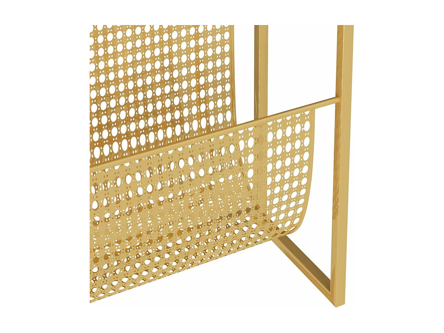 Revistero de acero dorado 35x15x45 cm