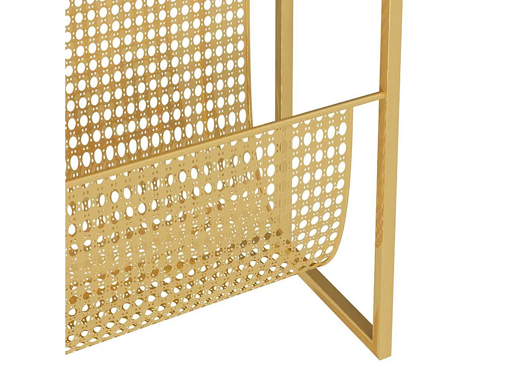 Suporte de revistas 35x15x45 cm aço dourado