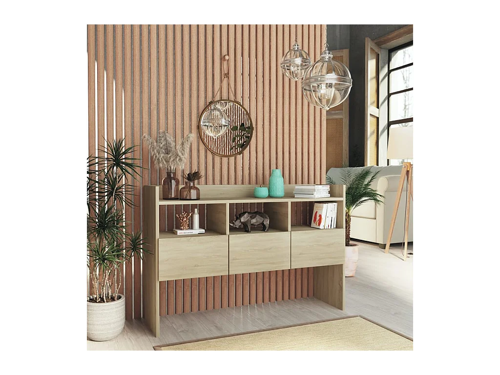 Credenza Rovere Sonoma 105x30x70 cm in Legno Multistrato