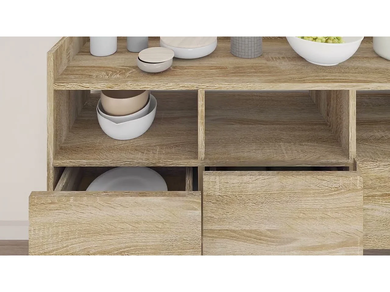 Buffet Chêne sonoma 105x30x70 cm Bois d’ingénierie