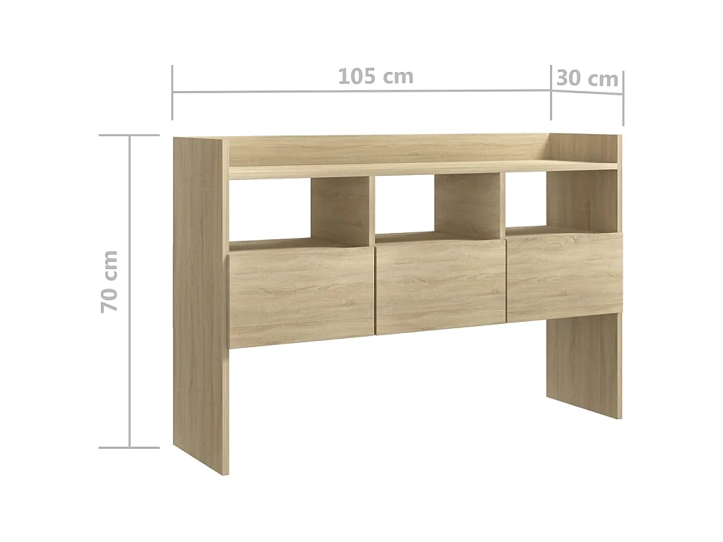 Sideboard Sonoma-Eiche 105x30x70 cm Holzwerkstoff