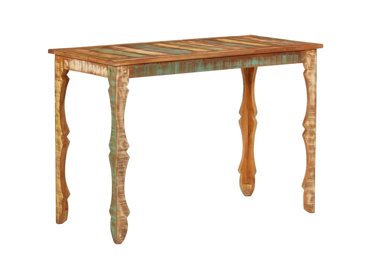 Table à manger 110x52x76 cm bois massif de récupération