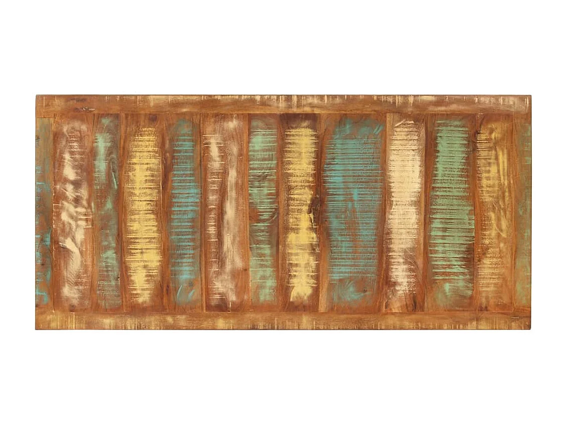 Mesa de jantar 110x52x76 cm madeira recuperada maciça
