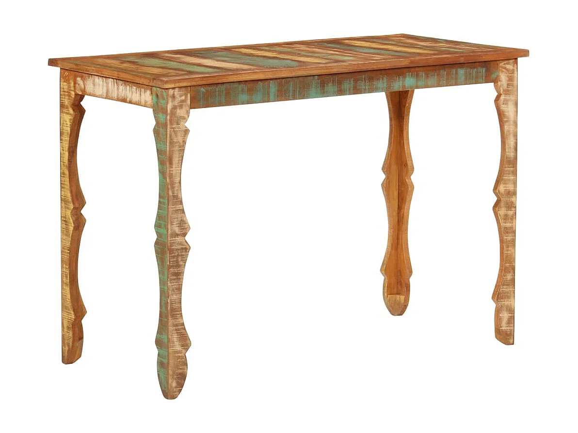 Table à manger 110x52x76 cm bois massif de récupération