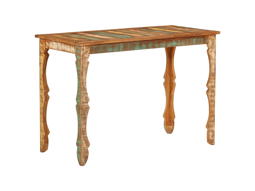 Table à manger 110x52x76 cm bois massif de récupération