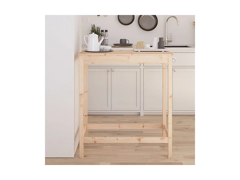 Table de bar 100x50x110 cm bois massif de pin