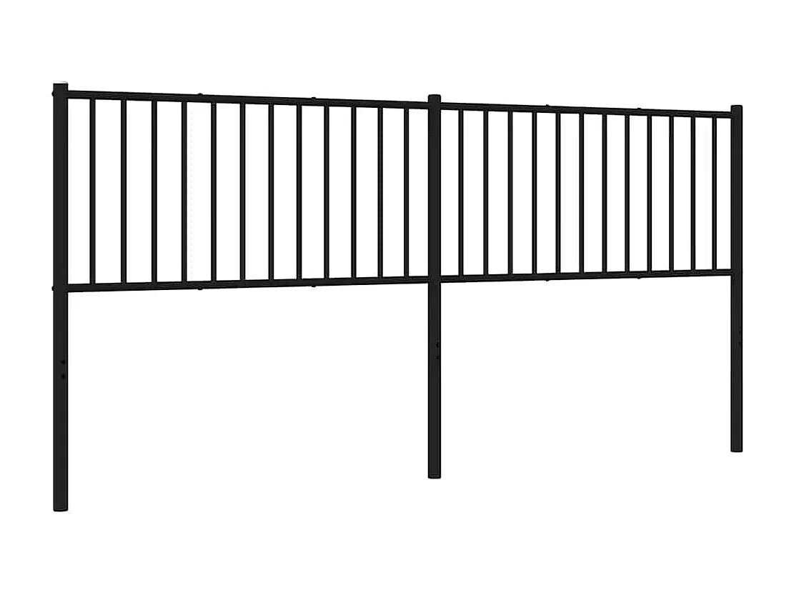 Tête de lit de remplacement métal noir 193 cm