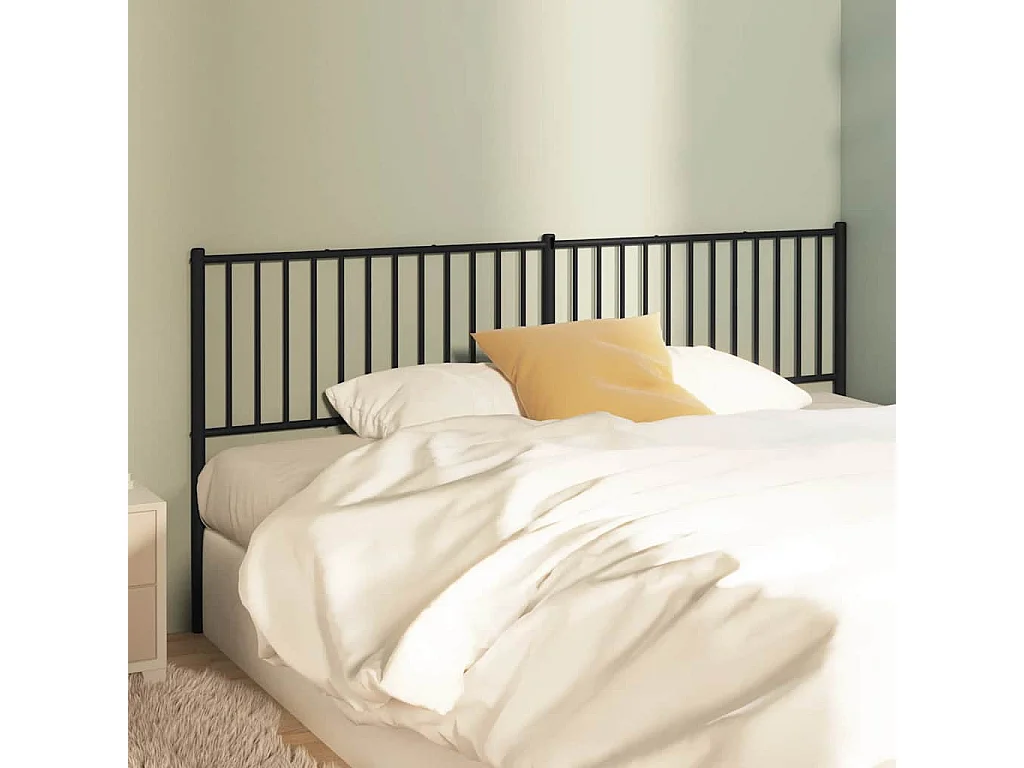 Tête de lit de remplacement métal noir 193 cm