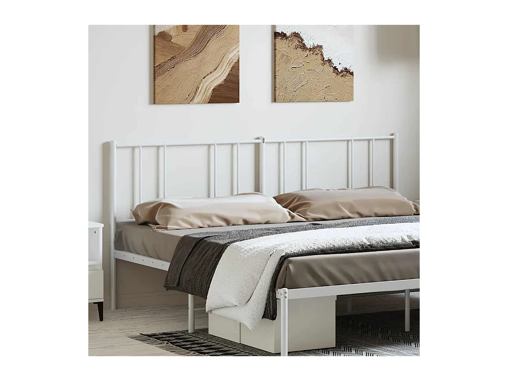 Tête de lit métal blanc 180 cm