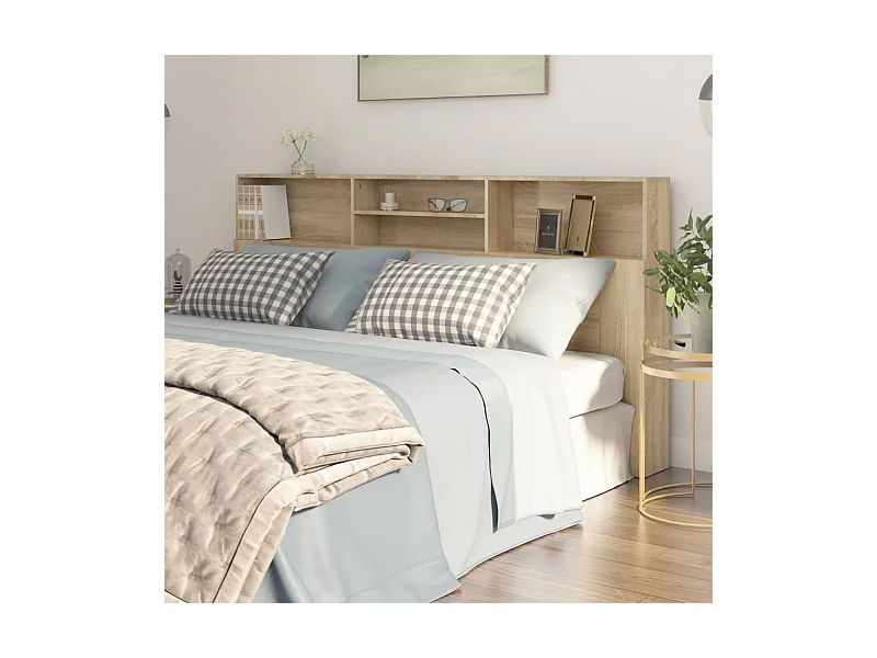 Armoire de tête de lit chêne sonoma 200x19x103,5 cm