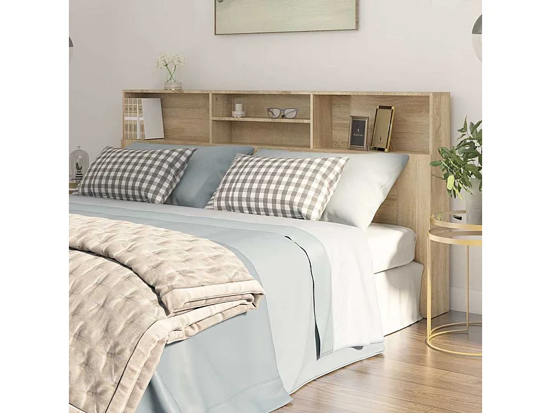 Kopfteil mit Ablagen Sonoma-Eiche 200x19x103,5 cm