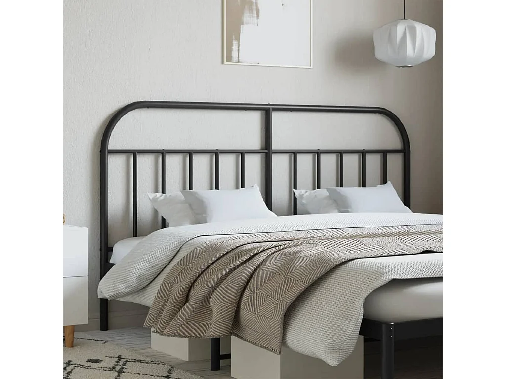 Cabeceira de cama 160 cm metal preto