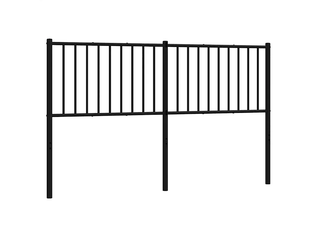 Ersatz-Kopfteil Metall Schwarz 160 cm