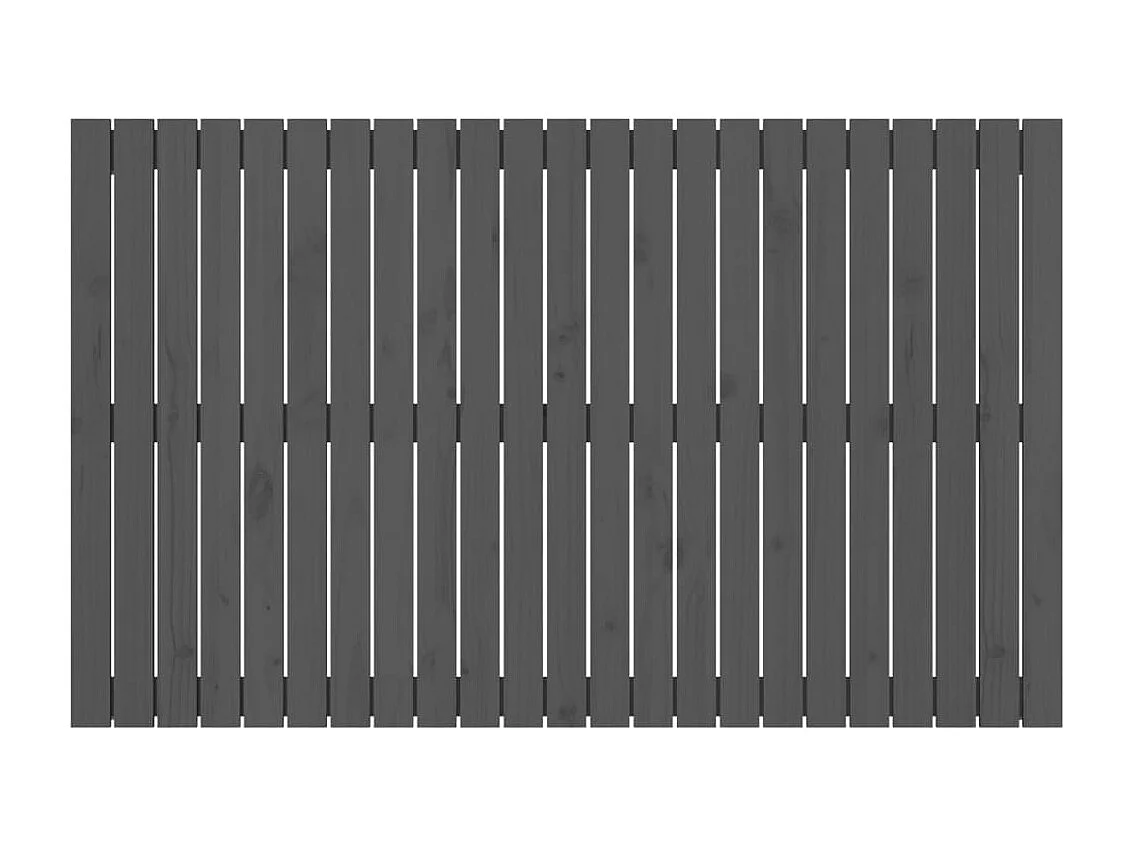 Tête de lit murale Gris 147x3x90 cm Bois massif de pin