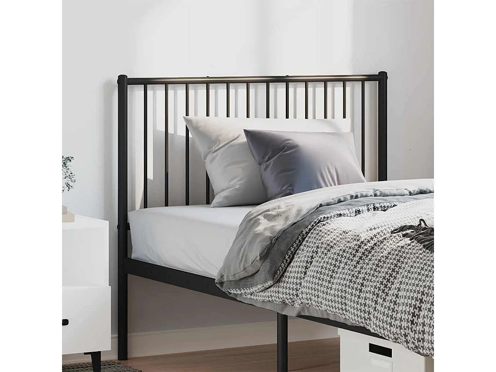 Tête de lit de remplacement métal noir 100 cm