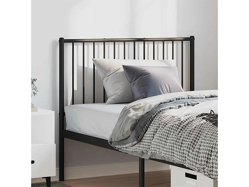 Tête de lit de remplacement métal noir 100 cm