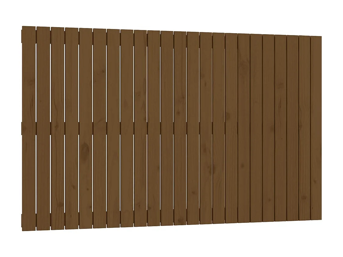 Cabeceira de parede 147x3x90 cm pinho maciço castanho-mel