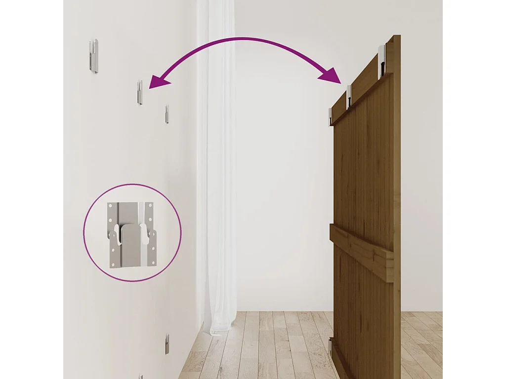 Cabeceira de parede 147x3x90 cm pinho maciço castanho-mel