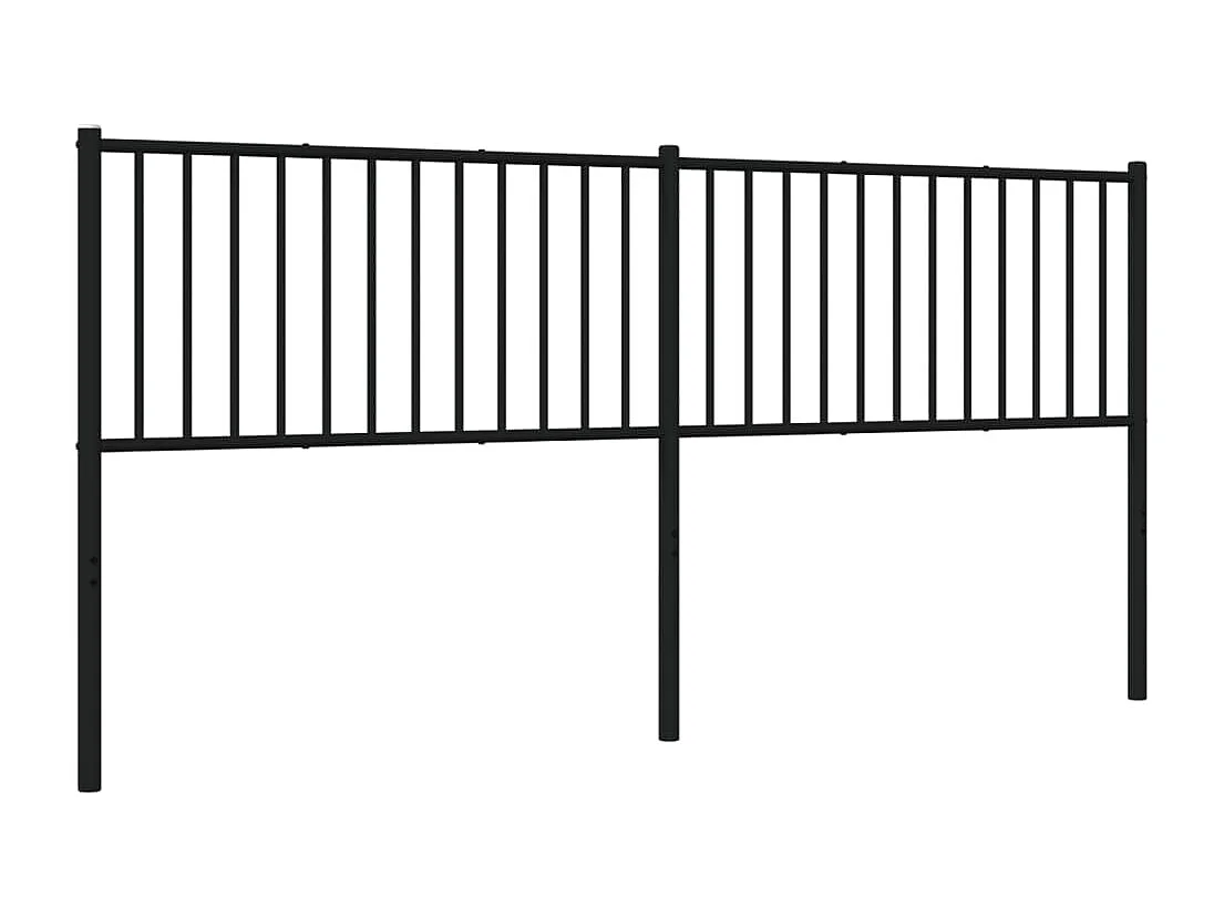 Ersatz-Kopfteil Metall Schwarz 200 cm