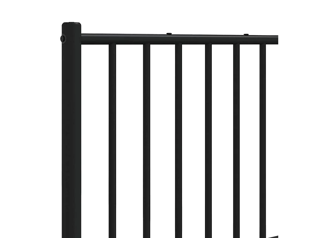Ersatz-Kopfteil Metall Schwarz 200 cm