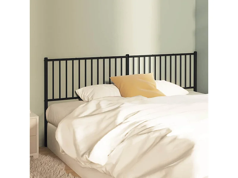 Tête de lit de remplacement métal noir 200 cm