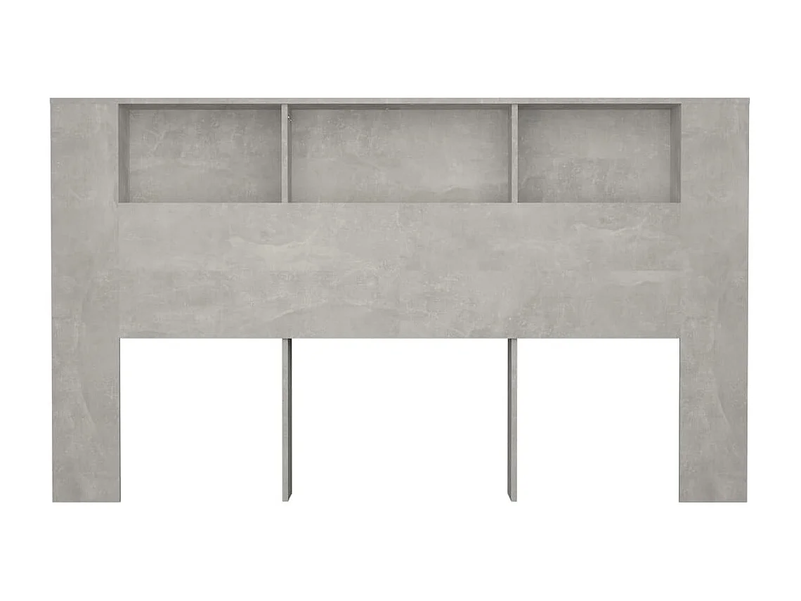 Armoire de tête de lit Gris béton 180x18,5x104,5 cm