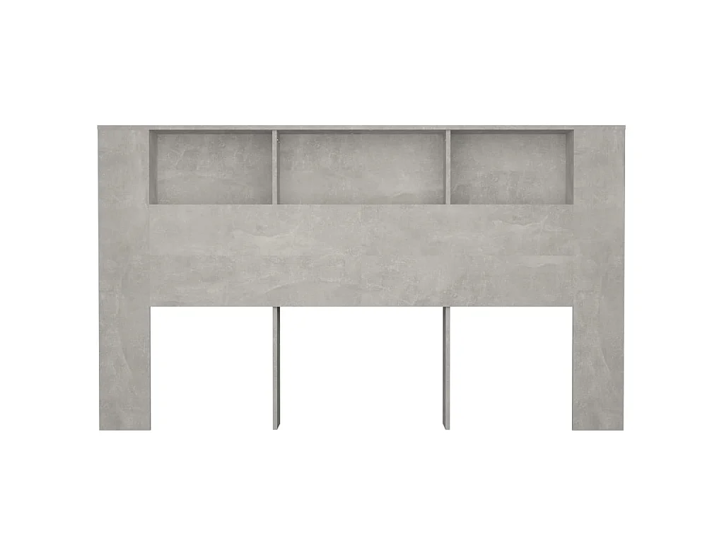 Armoire de tête de lit Gris béton 180x18,5x104,5 cm