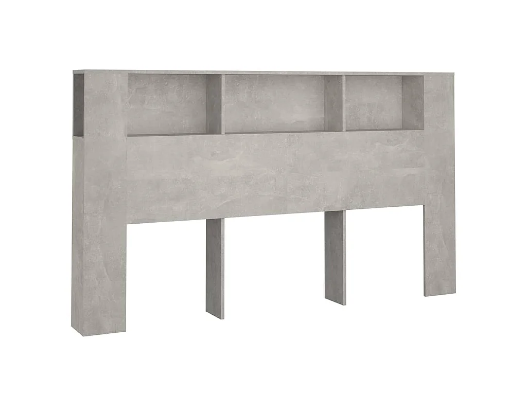 Testiera con Scomparti Grigio Cemento 180x18,5x104,5 cm