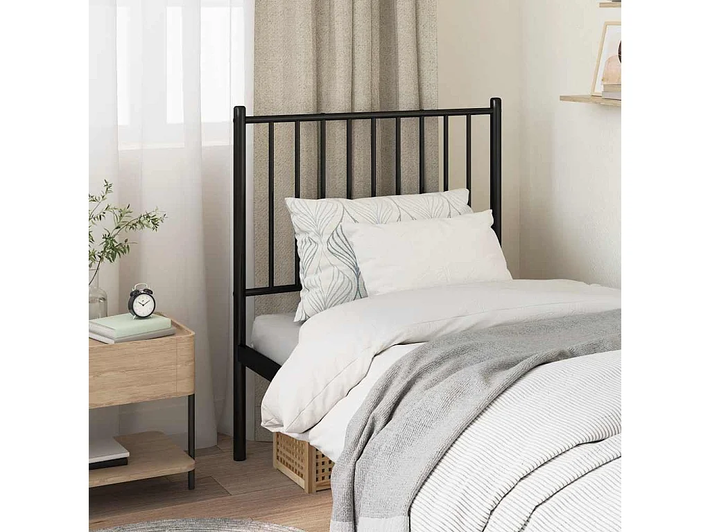 Tête de lit de remplacement métal noir 75 cm