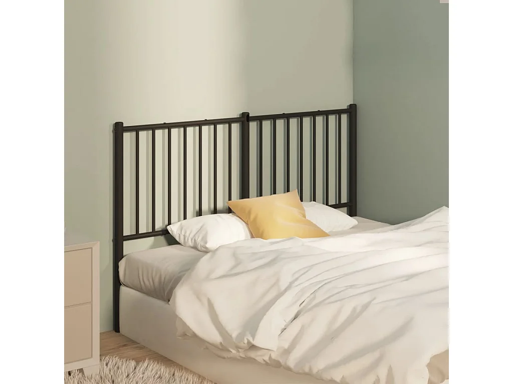 Tête de lit de remplacement métal noir 120 cm