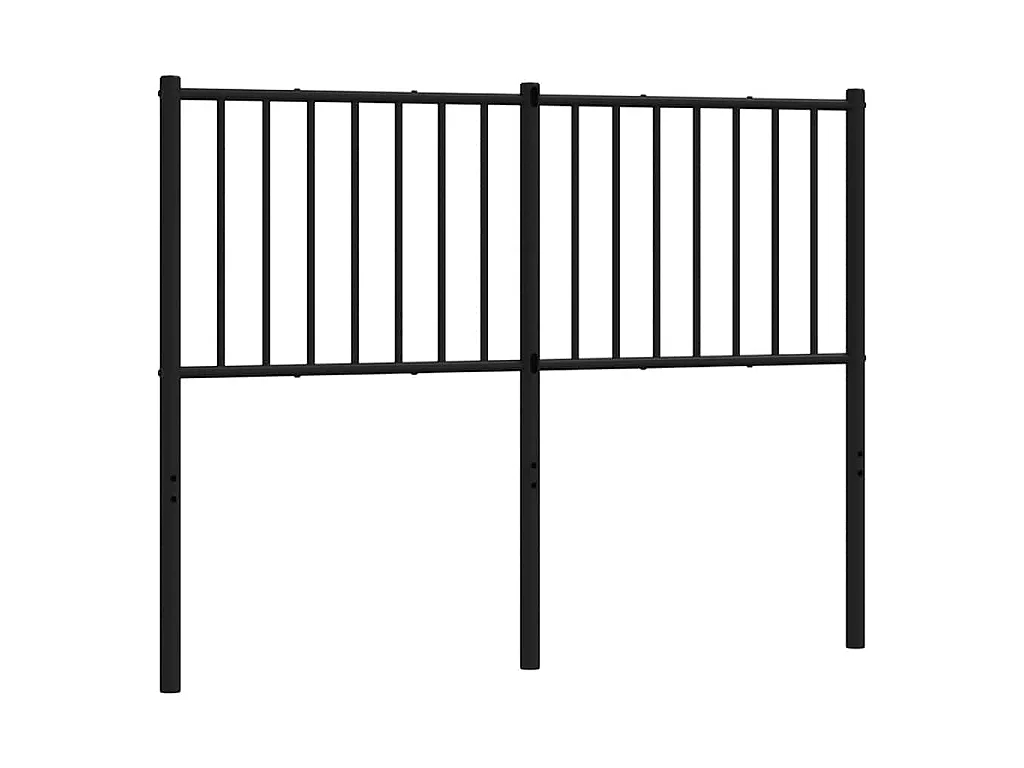 Vervangend hoofdbord metaal zwart 120 cm