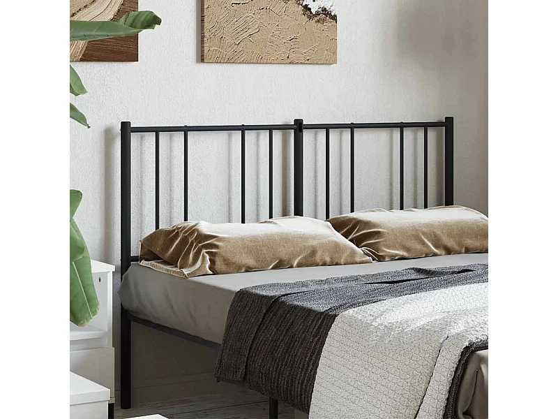 Kopfteil Metall Schwarz 160 cm