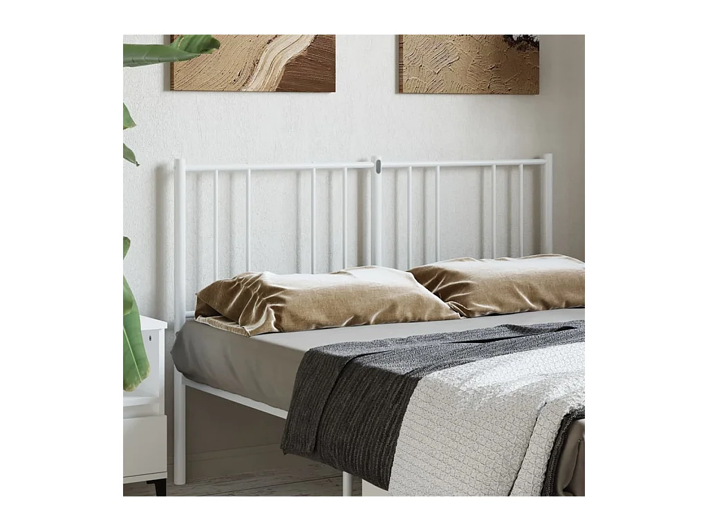 Tête de lit métal blanc 120 cm