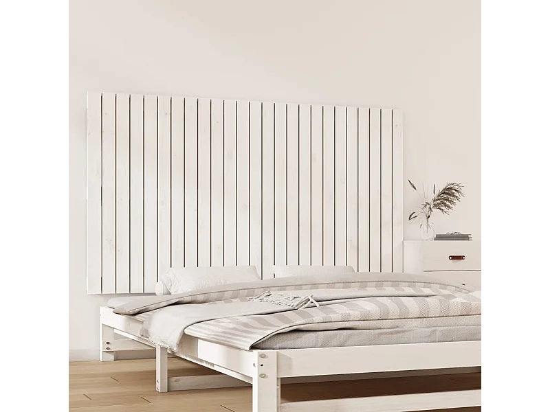 Tête de lit murale Blanc 159,5x3x90 cm Bois massif de pin