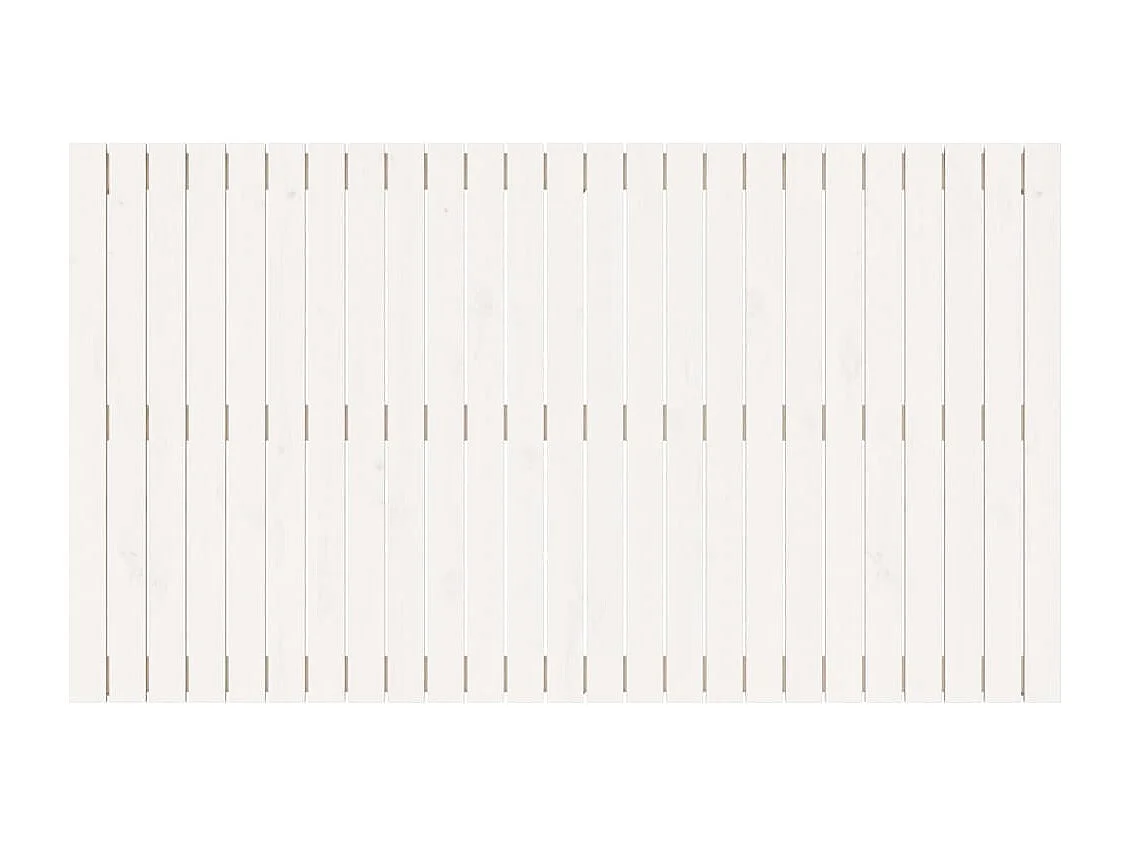 Testiera da Parete Bianca 159,5x3x90 cm Legno Massello di Pino