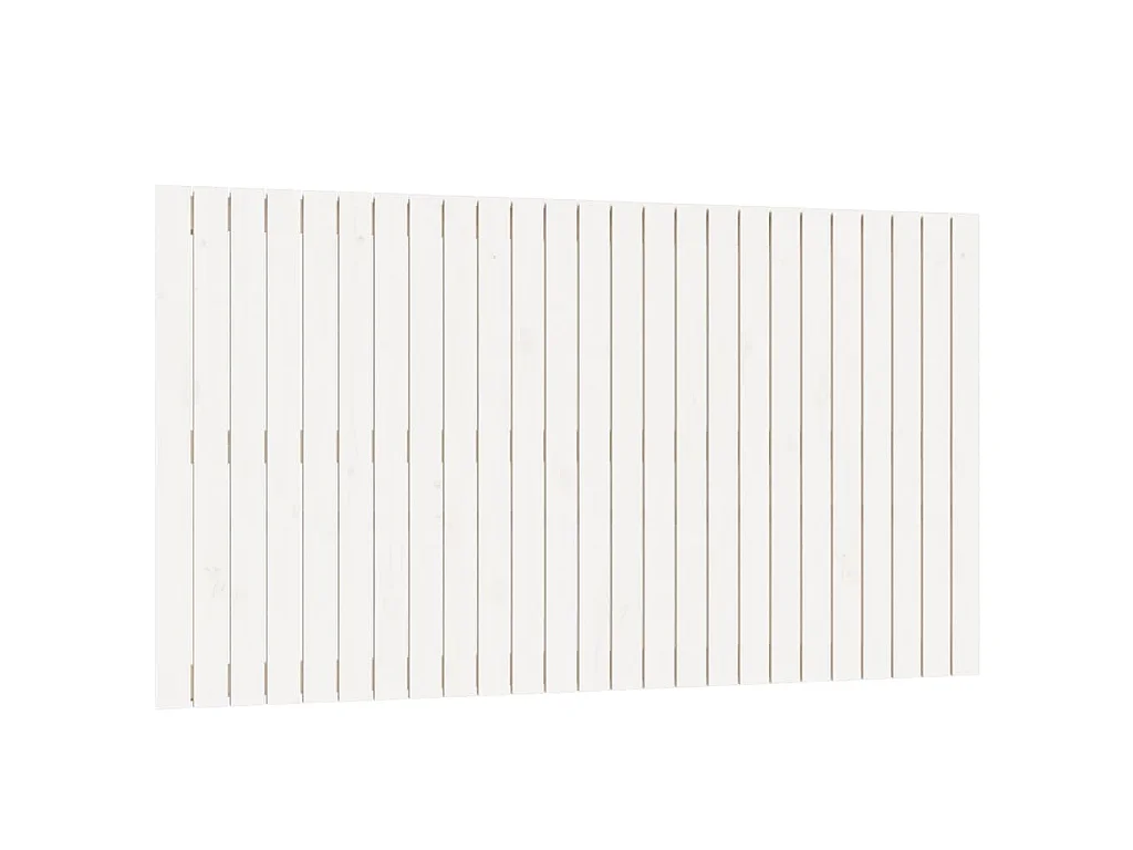 Testiera da Parete Bianca 159,5x3x90 cm Legno Massello di Pino