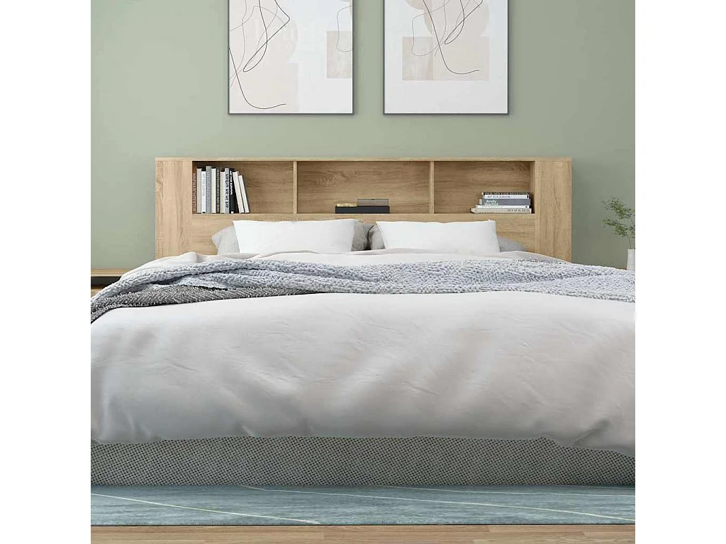 Armoire de tête de lit chêne sonoma 200x18,5x104,5 cm