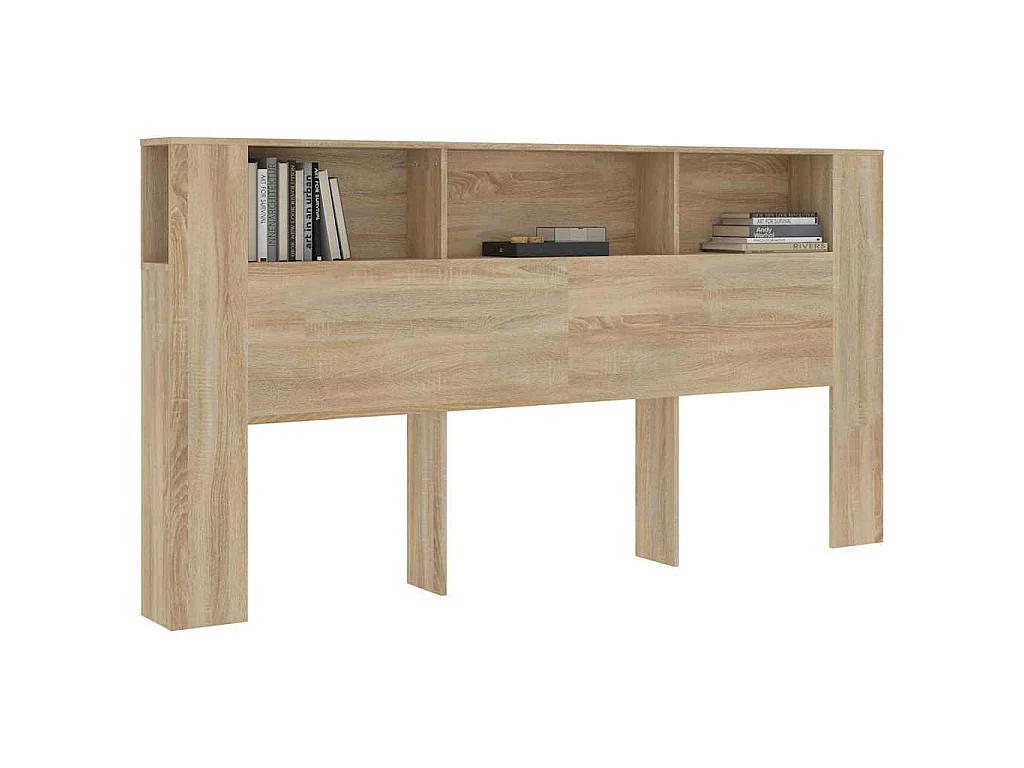 Armoire de tête de lit chêne sonoma 200x18,5x104,5 cm