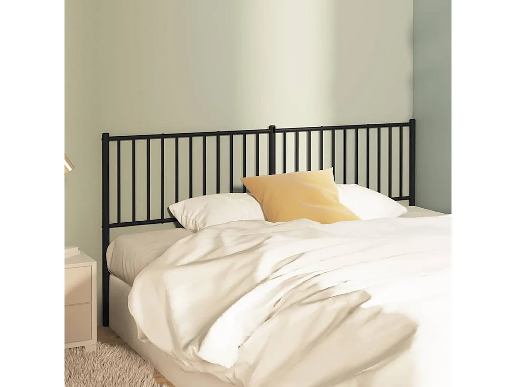 Tête de lit de remplacement métal noir 180 cm