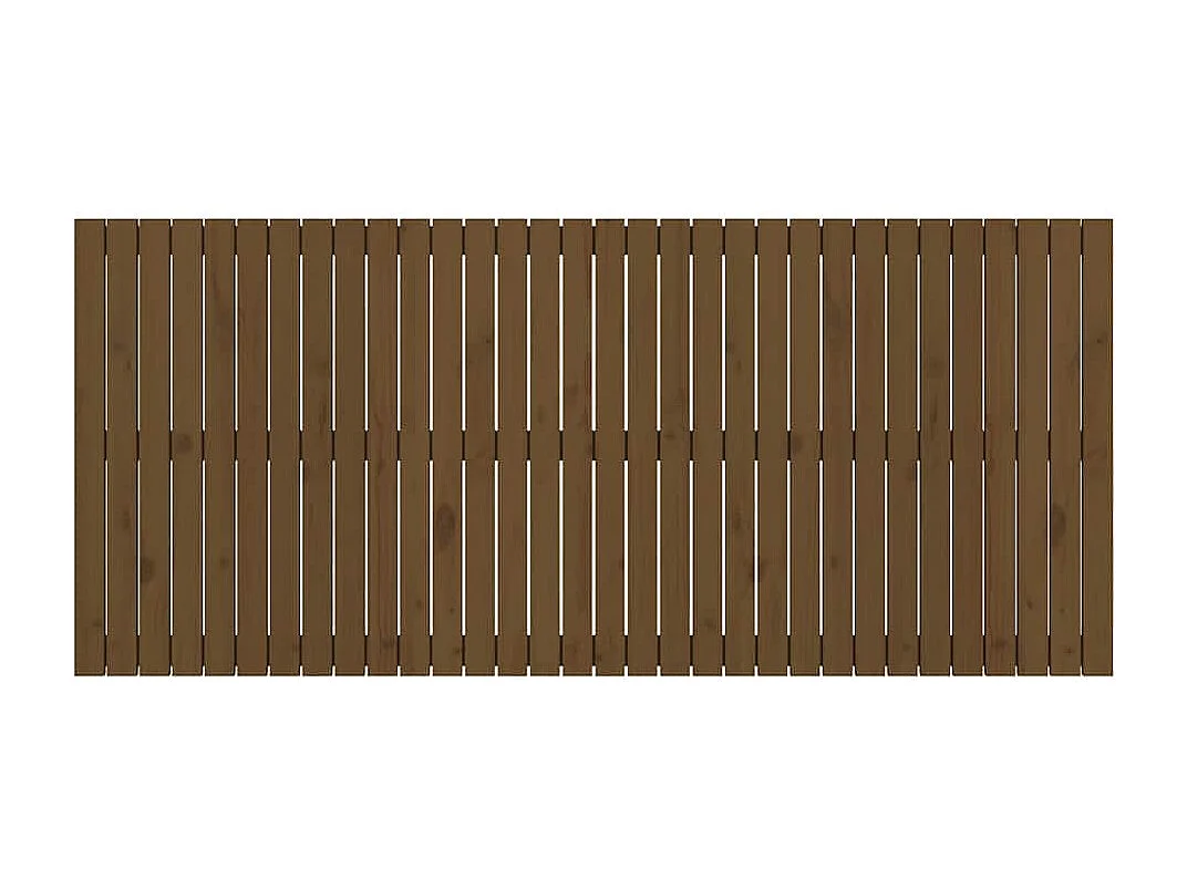 Wand-Kopfteil Honigbraun 204x3x90 cm Massivholz Kiefer