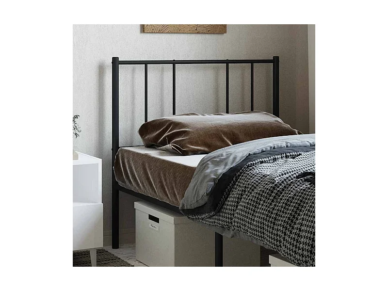 Tête de lit métal noir 90 cm