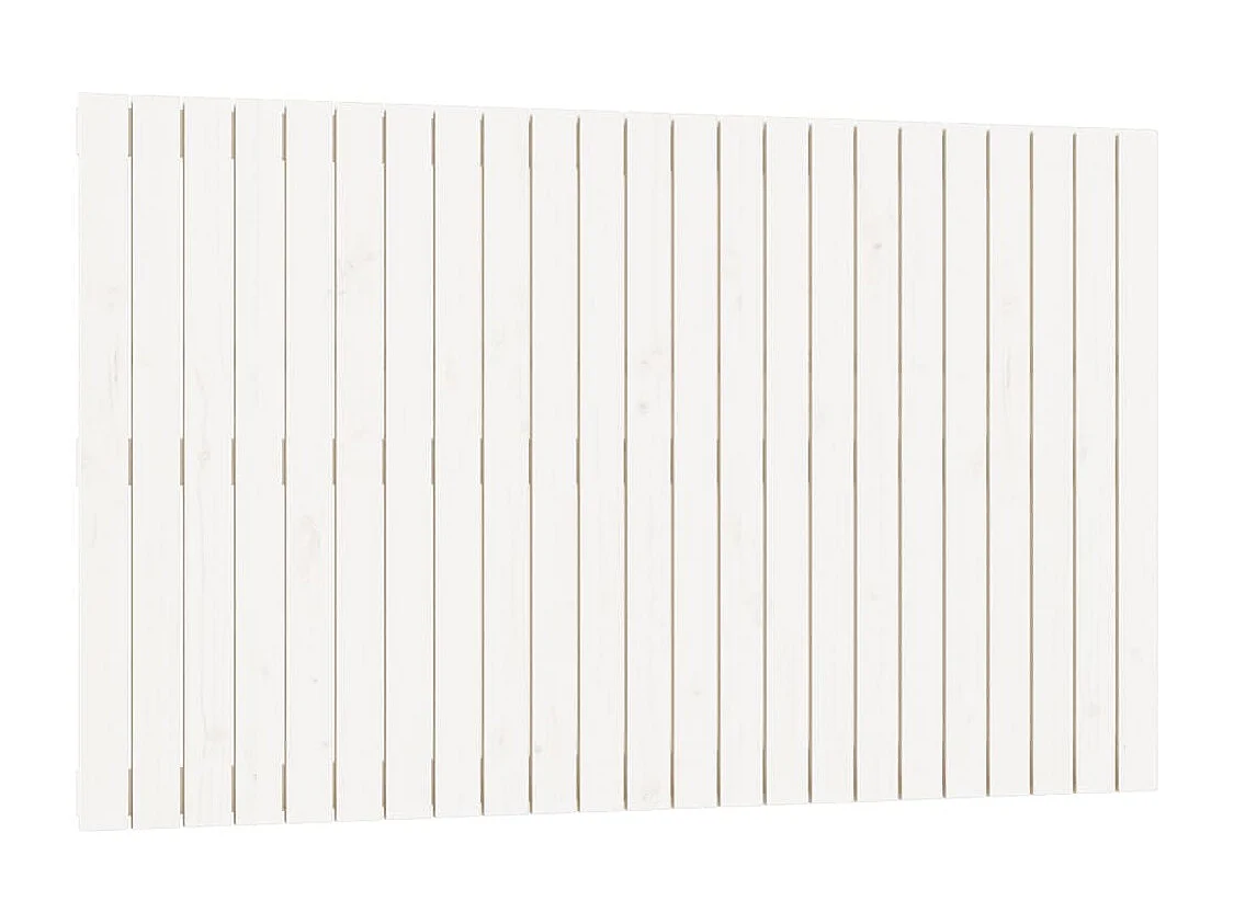 Tête de lit murale Blanc 147x3x90 cm Bois massif de pin