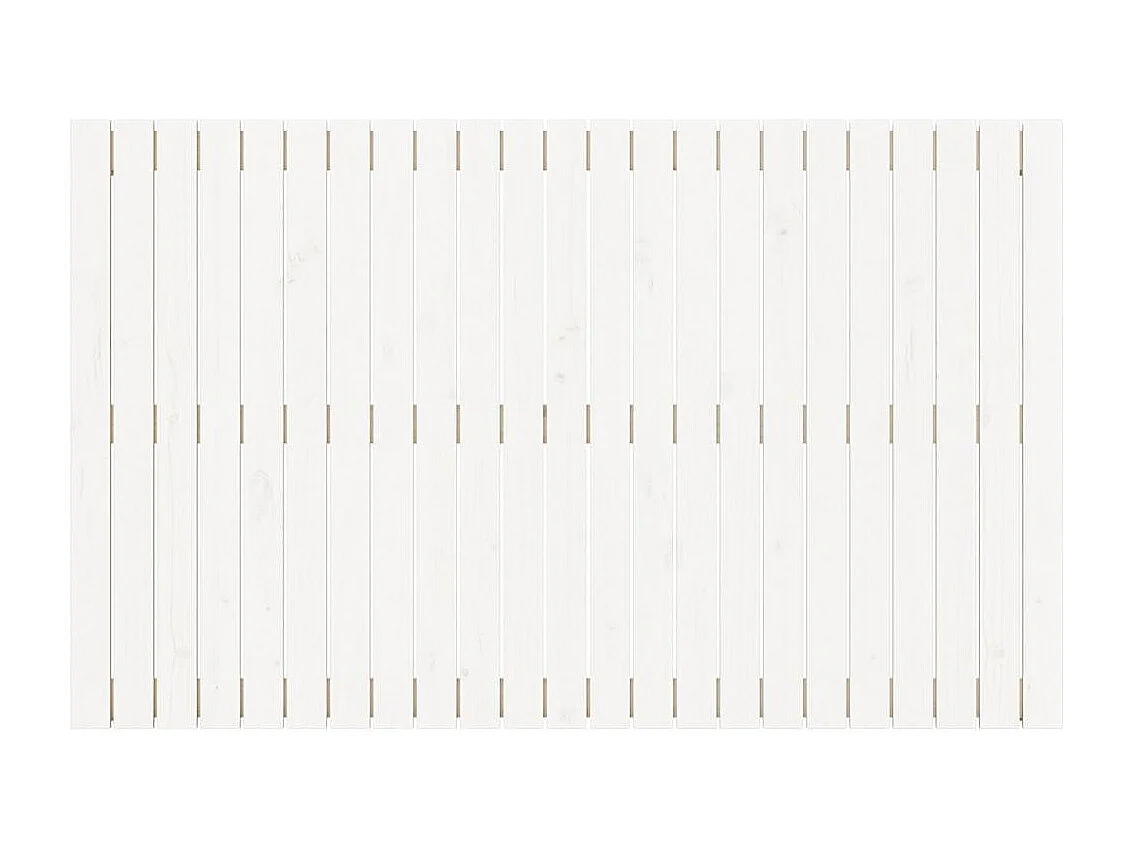 Cabecero de cama de pared madera maciza pino blanco 147x3x90 cm