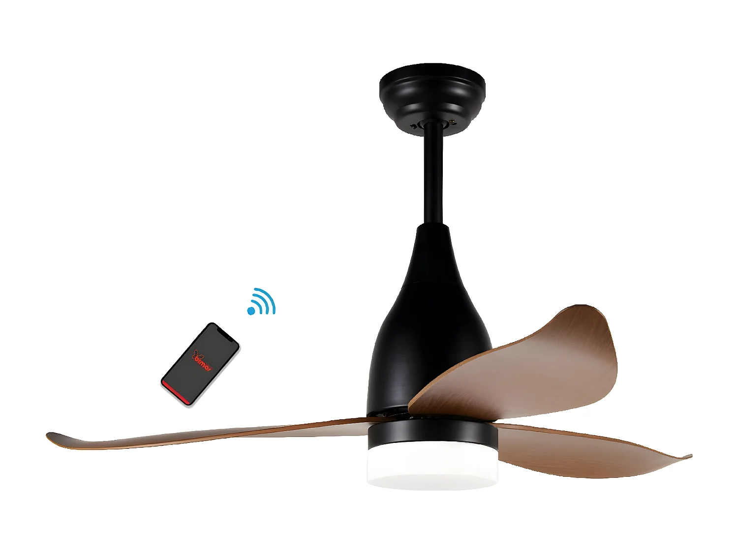 Ventilateur de Plafond Garigliano, Marron, 117x51x117 cm, Bimar