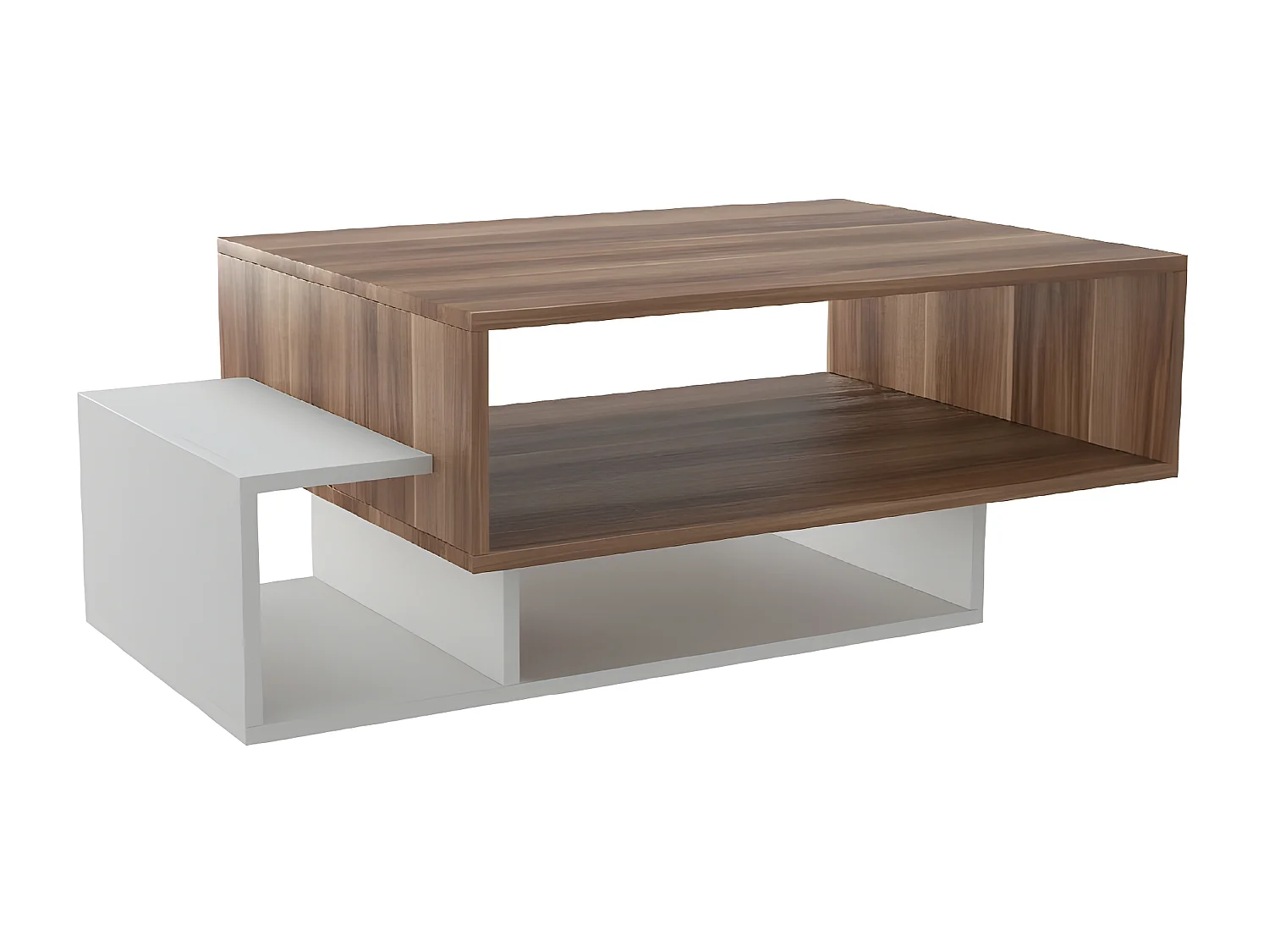 Table Basse Elisa, Noyer, 100x60x35 cm, EPIKASA