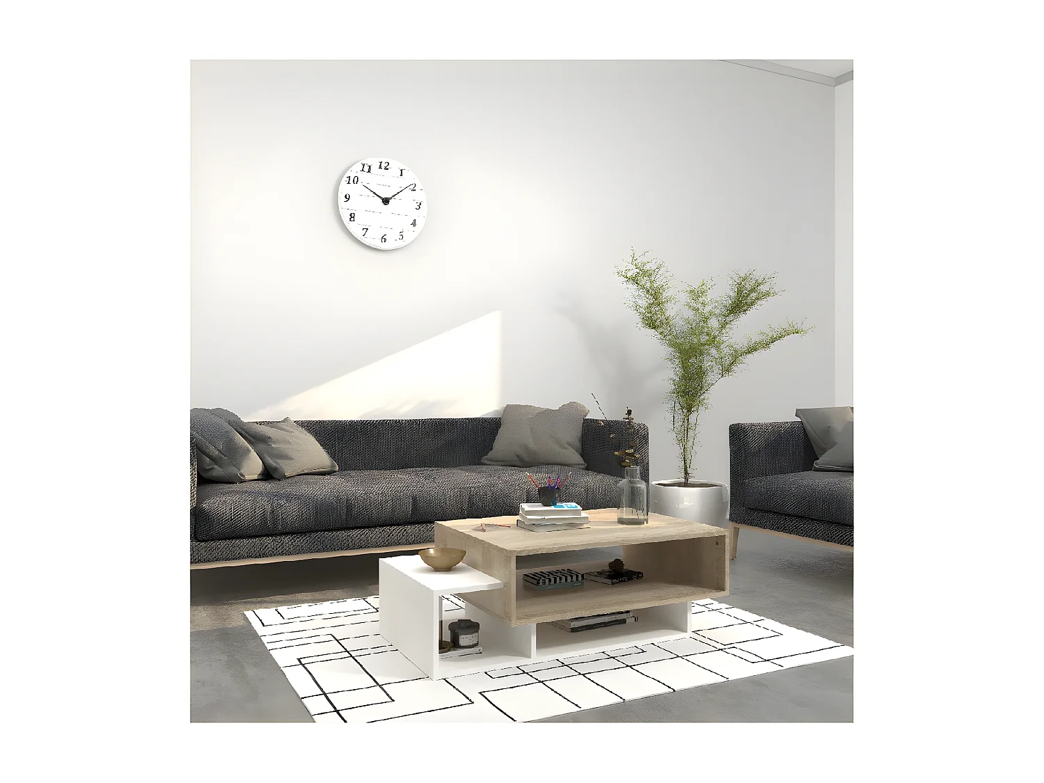 Table Basse Elisa, Sonoma, 100x60x35 cm, EPIKASA