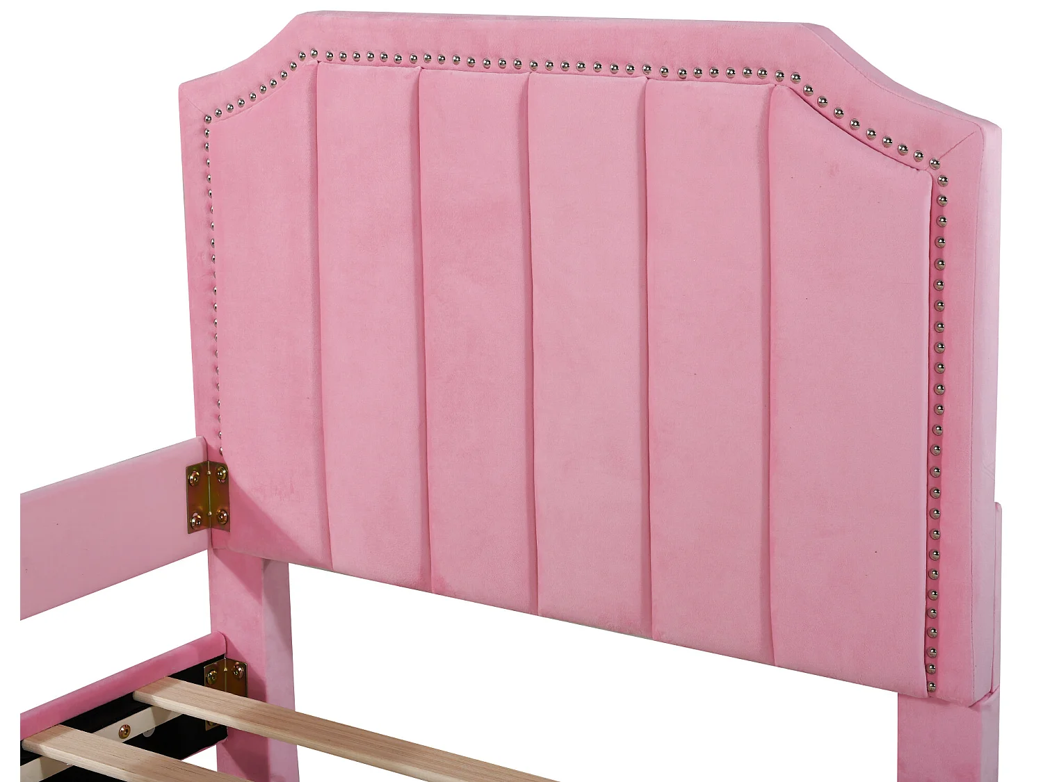 Beleuchtetes einfaches 90x200cm für Kinder – beleuchtetes Canapé aus Velours – Rose