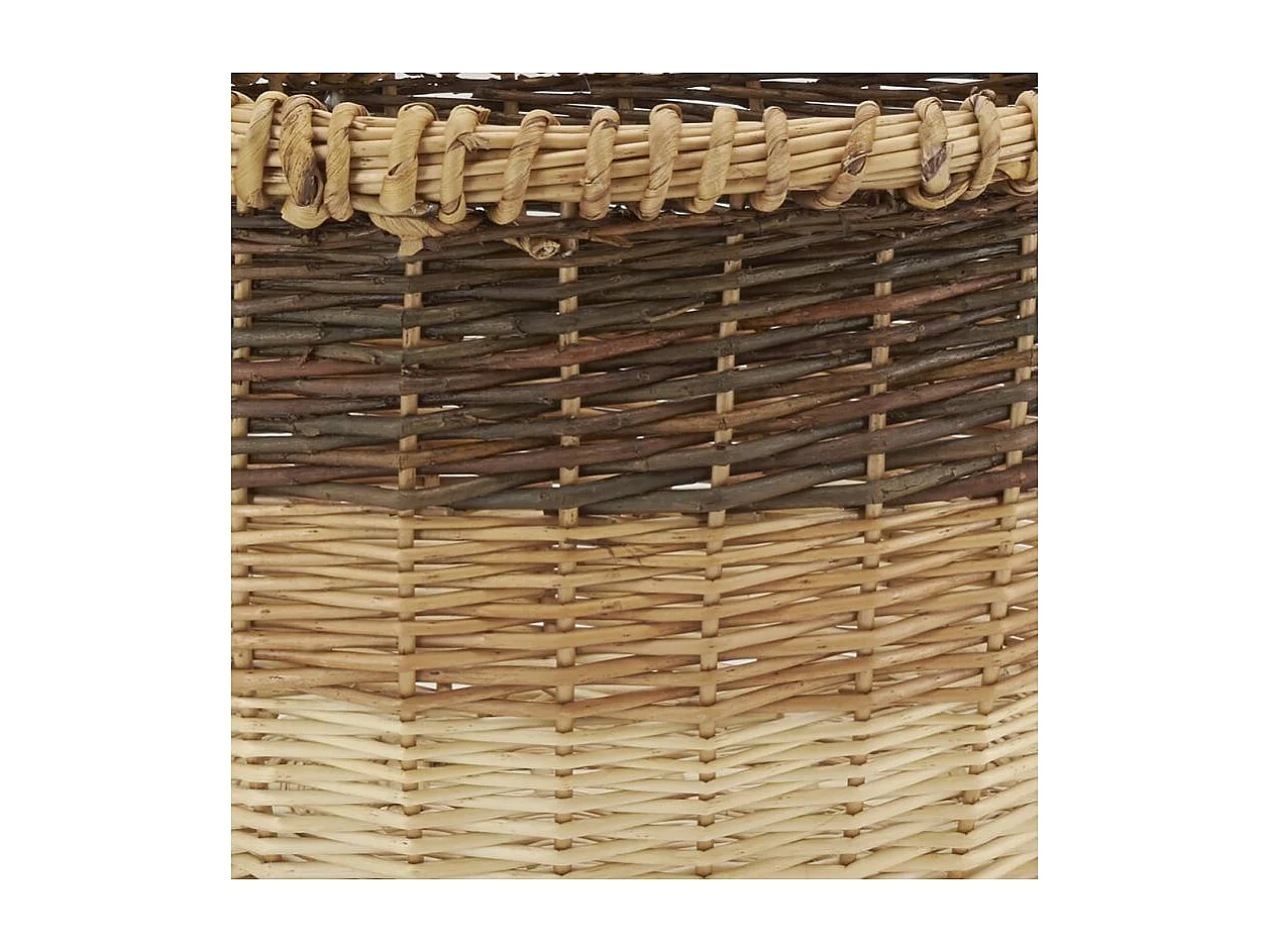 Corbeilles ovales en osier 3 tons (lot de 2)