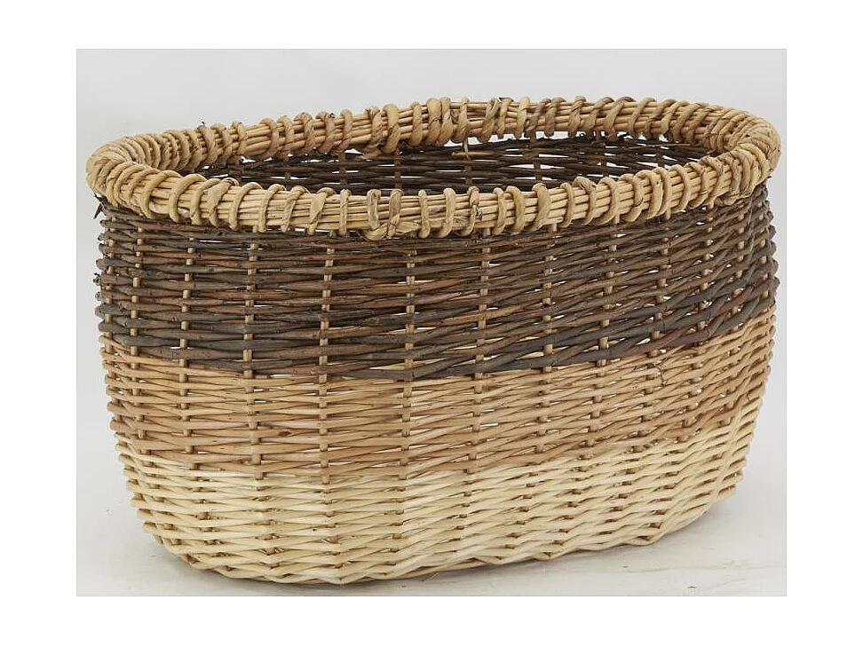 Corbeilles ovales en osier 3 tons (lot de 2)